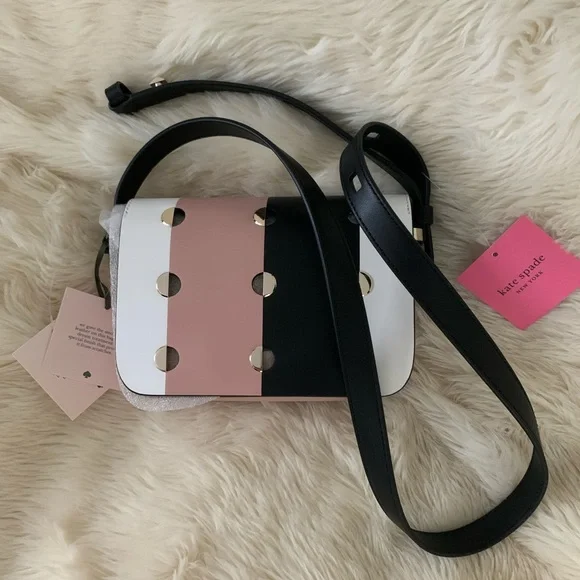 KATE SPADE SMALL NICOLA MOD DOT FLAP SHOULDER BAG. NEW WITH TAGS & DUSTBAG. RARE - Picture 3 of 16